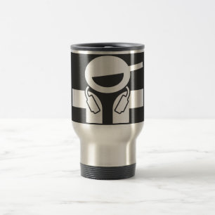 Tasse de voyage du DJ avec le jockey de disque et