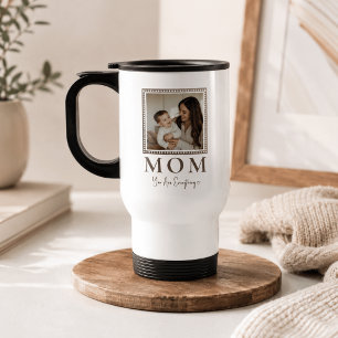 Tasse de voyage moderne personnalisée avec photo d