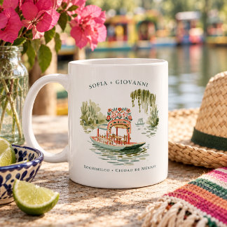 Tasse de voyage personnalisée Xochimilco Mexique