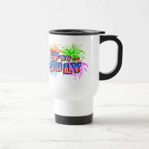 Tasse de voyage pour le feu d'artifice du 14 juill