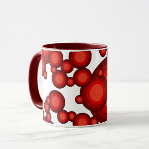 Tasse de voyage style année 70 rouge