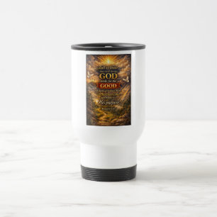 Tasse de voyage verset biblique Romains 8:28 Chrét
