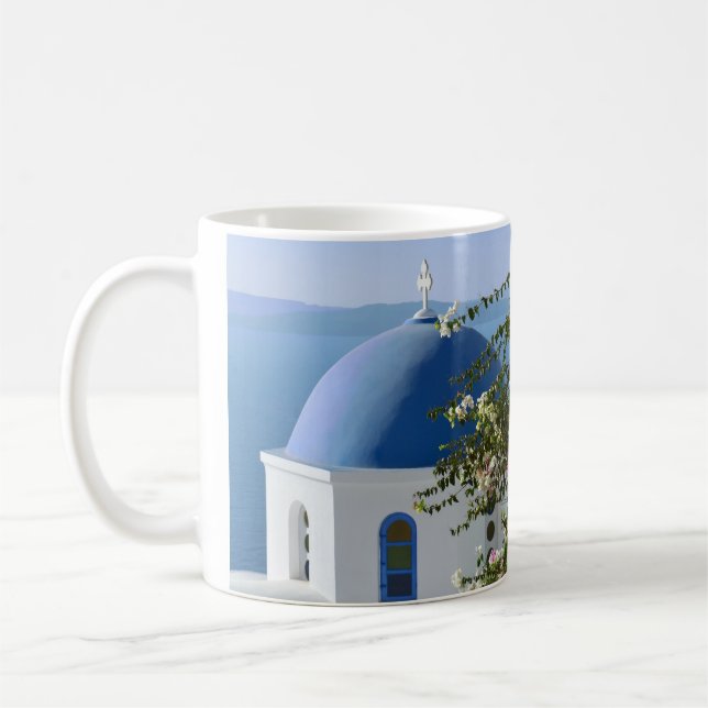 Tasse de vue d'église de Santorini (Gauche)