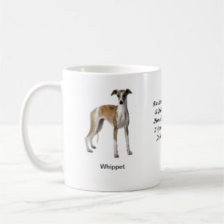 Tasse de whippet - avec deux images et un motif