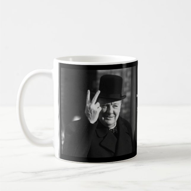 Tasse de Winston Churchill - citation 16 (Gauche)
