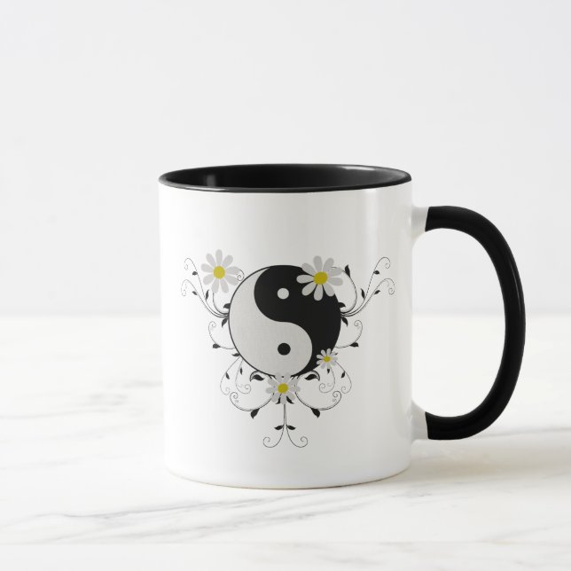 Tasse de Yin Yang de marguerite (Droite)
