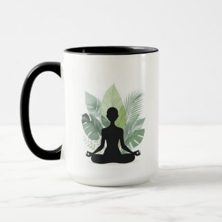 Tasse de yoga de méditation botanique boho