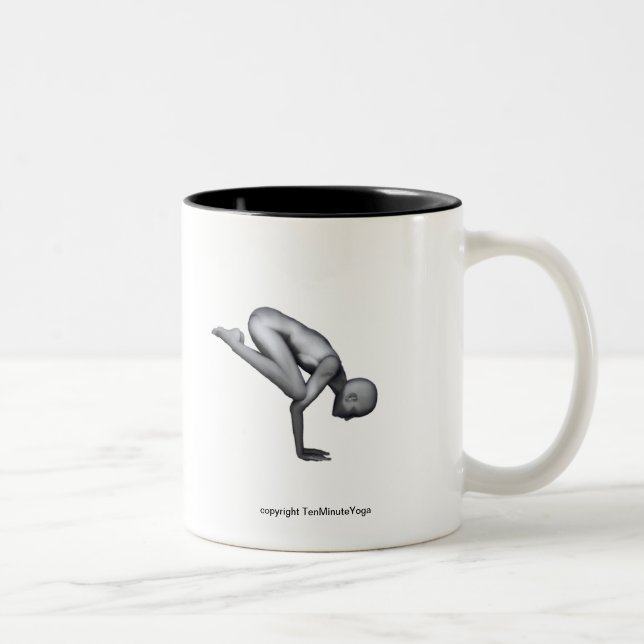 Tasse de yoga - pose de grue (corneille) (Droit)