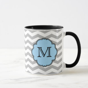 Tasse de zigzag de Chevron de monogramme