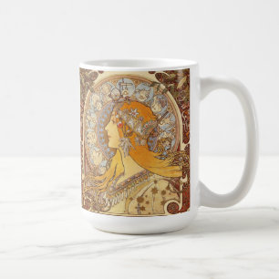 Tasse de zodiaque de Nouveau Alphonse Mucha d'art