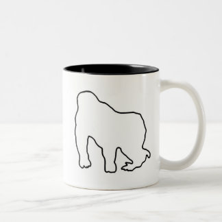 Tasse de Zoe de gorille - contour de gorille