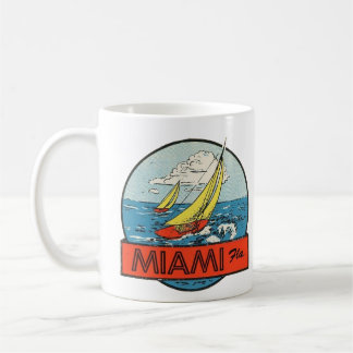 Tasse décalcomanie Miami FL vintage