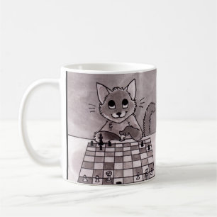 Tasse d'échecs de chat