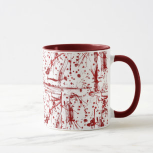 Tasse d'éclaboussure de sang