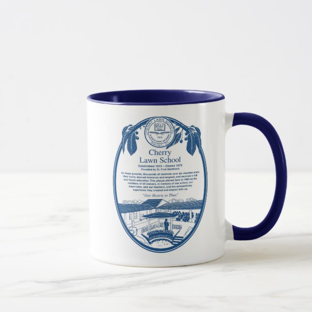Tasse d'école de pelouse de cerise (Droite)