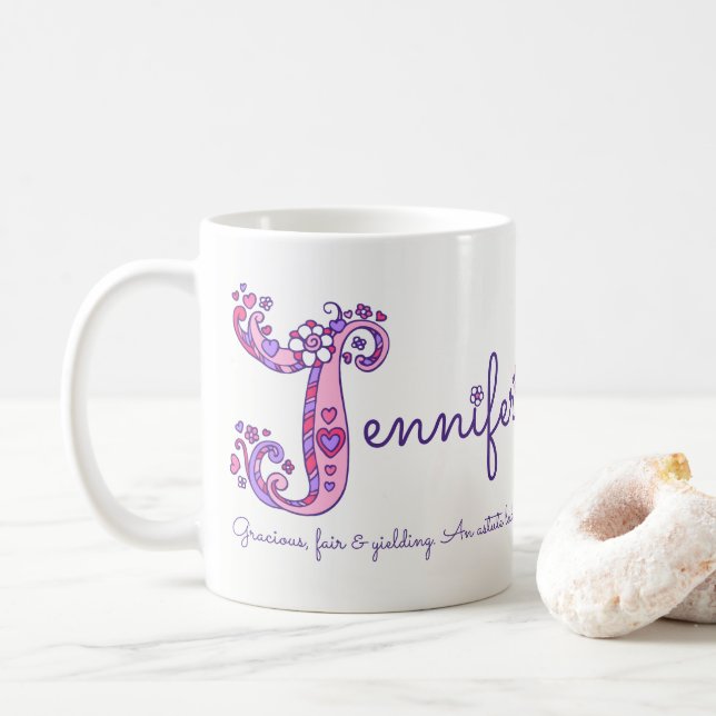 Tasse décorative de monogramme de la signification (Avec donut)