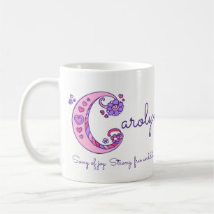 Tasse décorative de monogramme de la signification