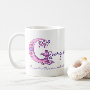 Tasse décorative de monogramme de la signification