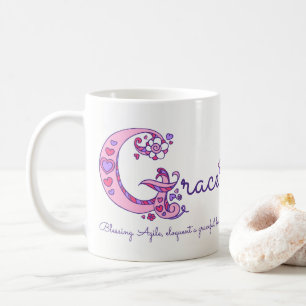 Tasse décorative de monogramme de la signification