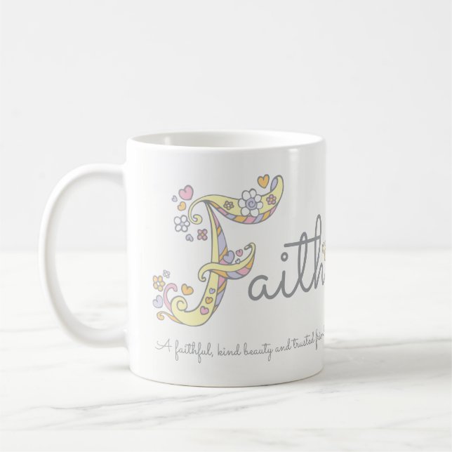 Tasse décorative de monogramme de la signification (Gauche)