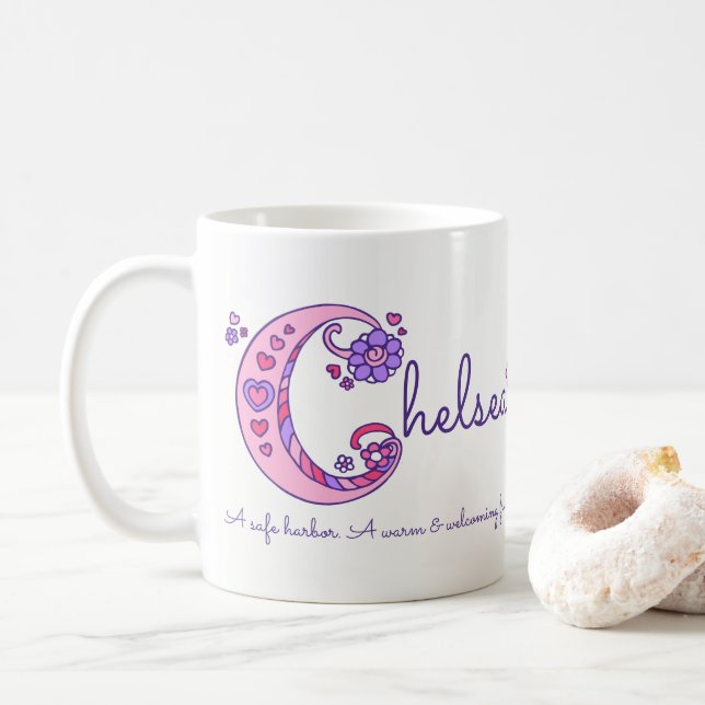Tasse décorative de monogramme de la signification (Avec donut)
