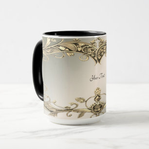 Tasse décorative élégante moderne en or