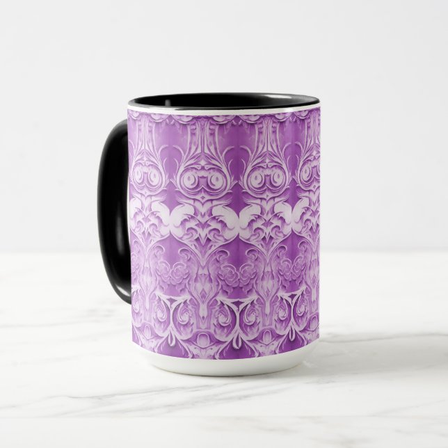 Tasse décorative violette (Devant gauche)
