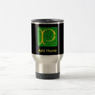 Tasse décorée d'un monogramme de voyage