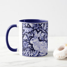 Dedham Blue Rabbit, Classic Blue & White Design