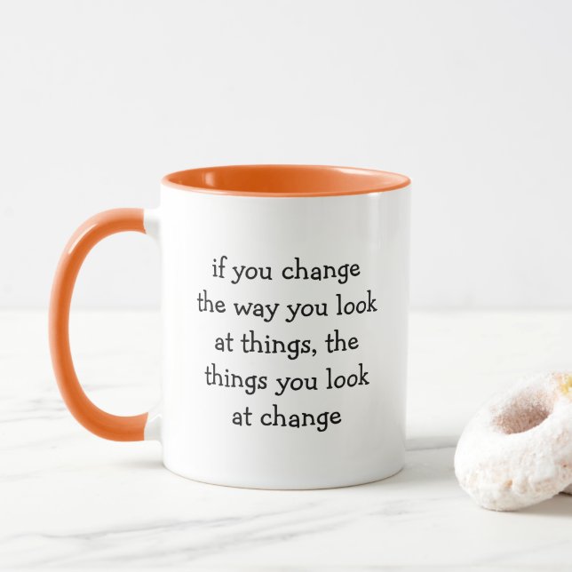 Tasse Deep Thought Quote Café (Avec donut)