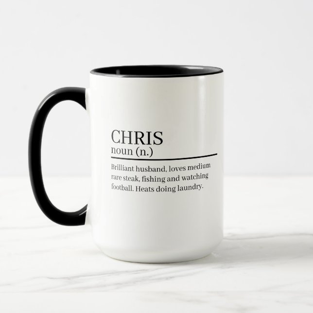 Tasse Définition de nom, Tasse Définition de nom p (Gauche)