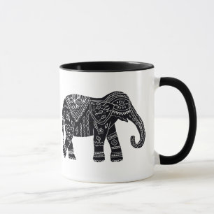Tasse d'éléphant d'Africain noir