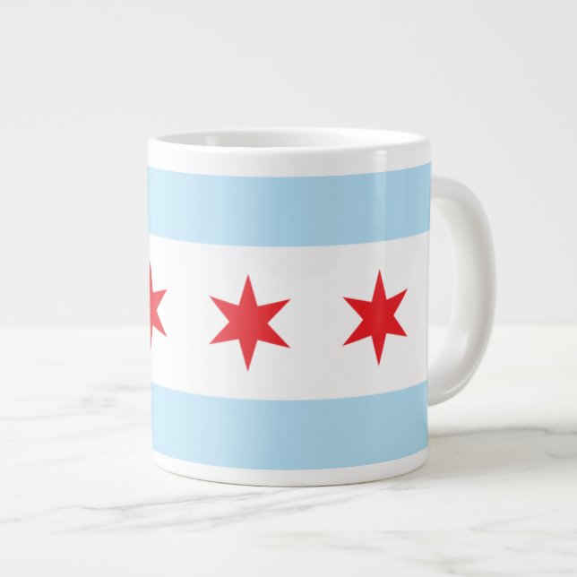 Tasse d'éléphant de drapeau de Chicago (Devant droit)