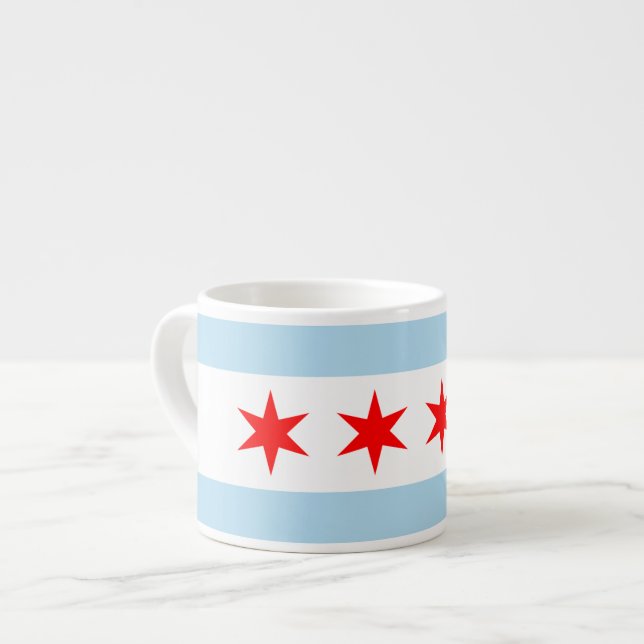 Tasse d'éléphant de drapeau de Chicago (Devant gauche)