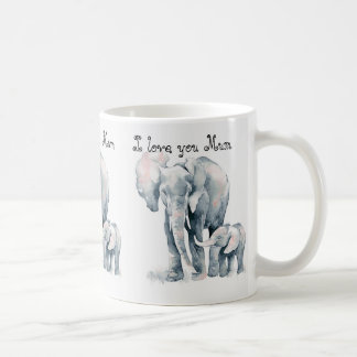 Tasse d'éléphant de maman, je t'aime maman, jour