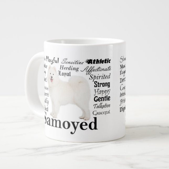 Tasse d'éléphant de traits de Samoyed (Devant gauche)