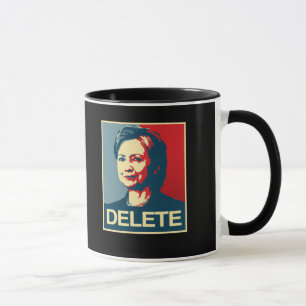 Tasse DELETE - Poster anti-Hillary - - Anti-Hillary -.pn