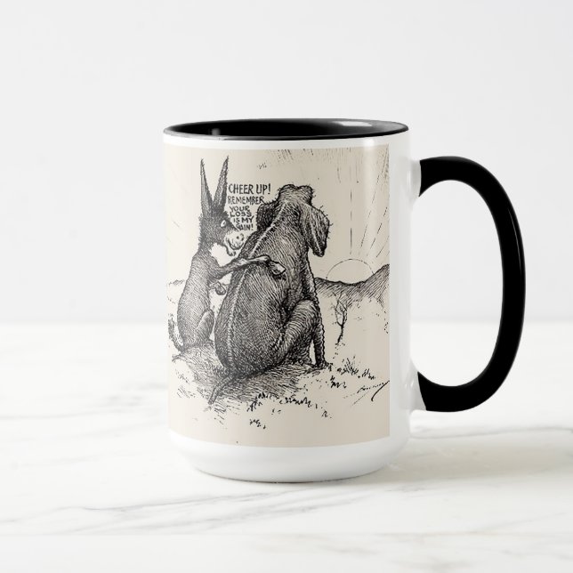 Tasse Democratic drôle avec l'HUMOUR d'âne et (Droite)