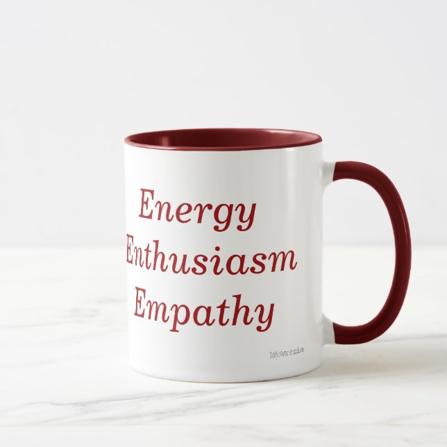 Tasse d'empathie d'enthousiasme d'énergie (Droite)