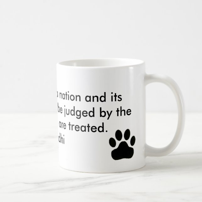 Tasse d'empreinte de patte (Droite)