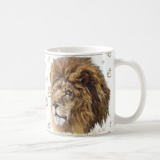 Tasse d'empreinte de patte du Roi Lion, blanche