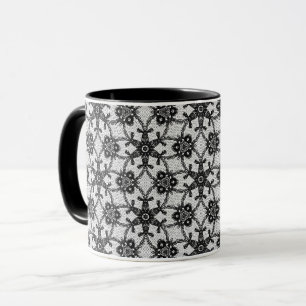 Tasse Dentelle antique - noir et blanc