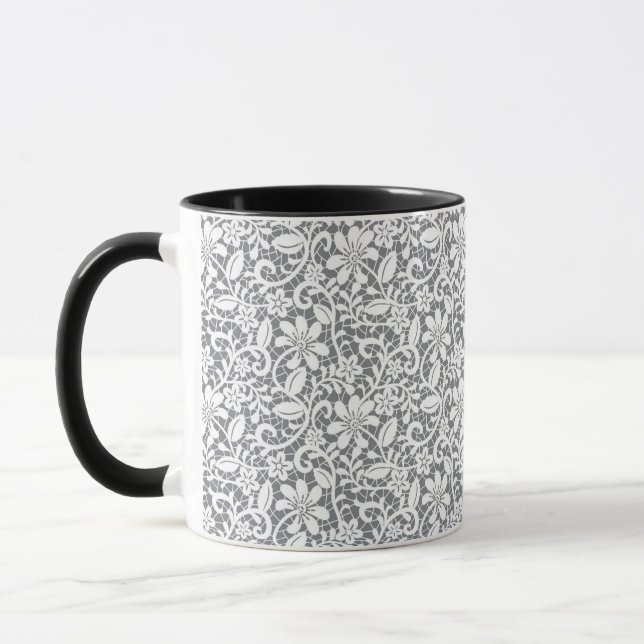 Tasse Dentelle blanche 1 (Gauche)