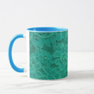 Tasse Dentelle turquoise