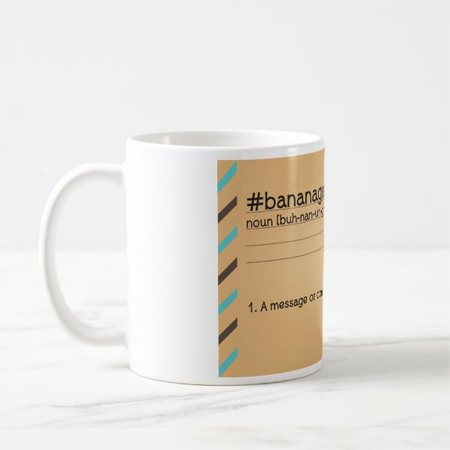 Tasse d'enveloppe de #bananagram de BANANES (Gauche)