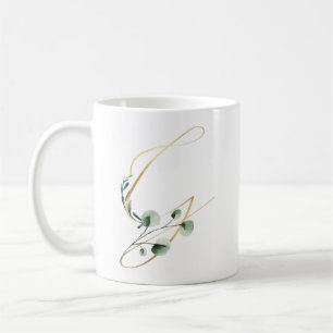 Tasse des initiales des fêtes d'hiver