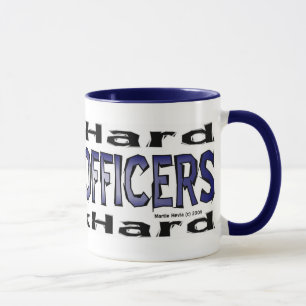 Tasse Des policiers - jouez dur/tasse dure de travail