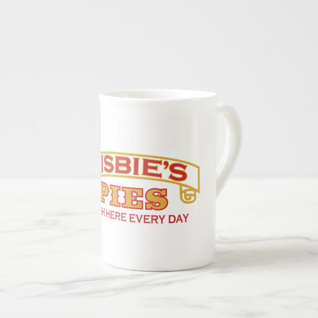 Tasse des tartes de Frisbie de porcelaine tendre (Devant droit)