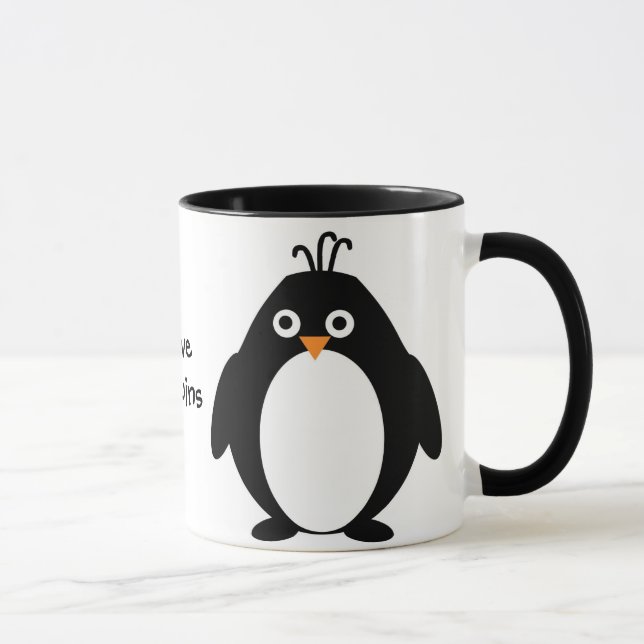 Tasse Design de pingouin personnalisé (Droite)