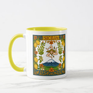 Tasse design Trinacria Mt.Etna Sicilia